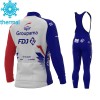 Cykeltøj Langærmet Vinter + Bib Cykelbukser 2021 Groupama-FDJ N001
